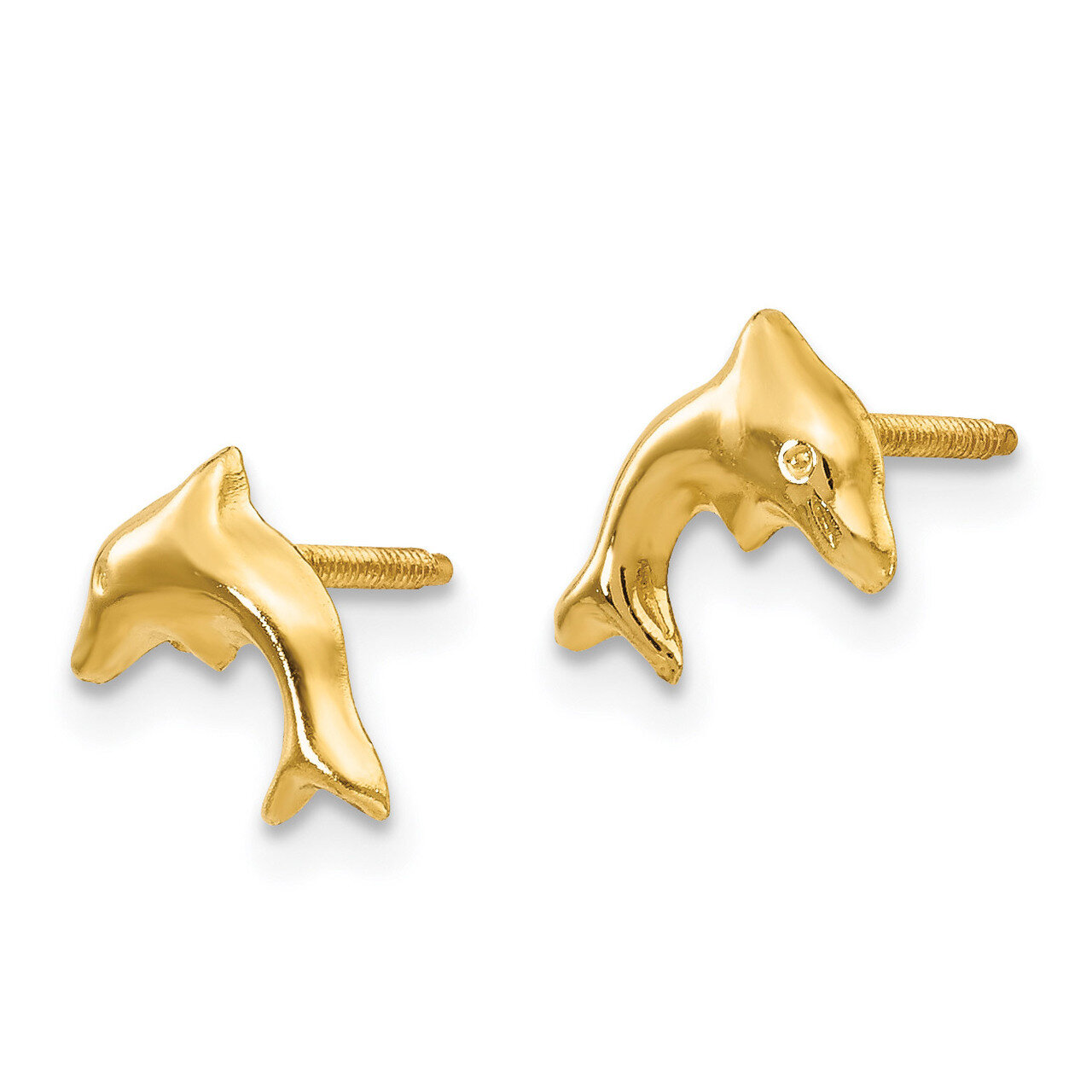 Small Dolphin Earrings - 14k Gold SE310 by Madi K, MPN: SE310, 886774999234
