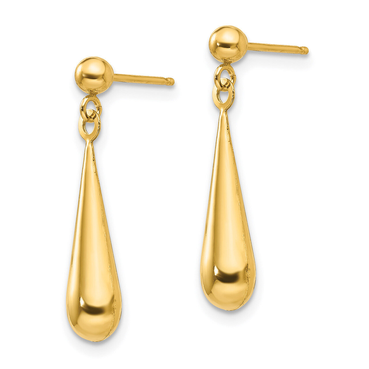 Tear Drop Dangle Earrings - 14k Gold SE712