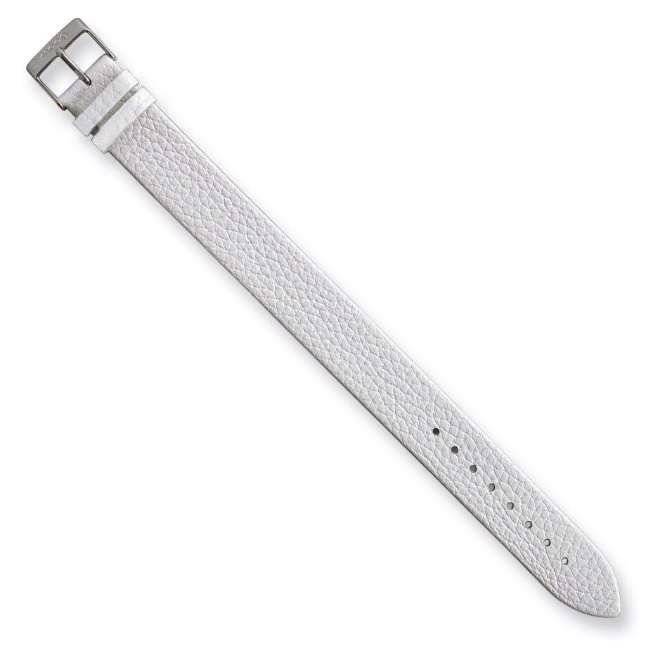 Moog White Satin Finish Leather Grain Calf Leather Watch Band, MPN: CD-01,