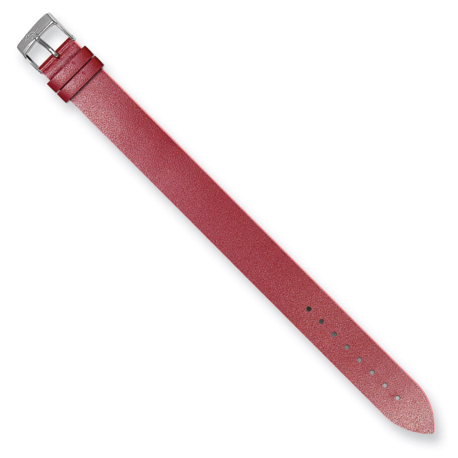 Moog Red Smooth Polish Finish Calf Leather Watch Band