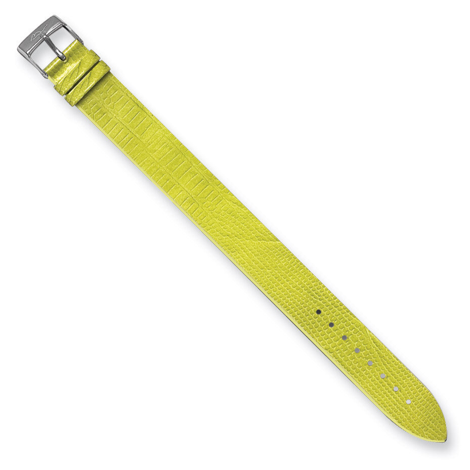 Moog Lime Lizard Texture Patent Finish Calf Leather Watch Band, MPN: IT-08,
