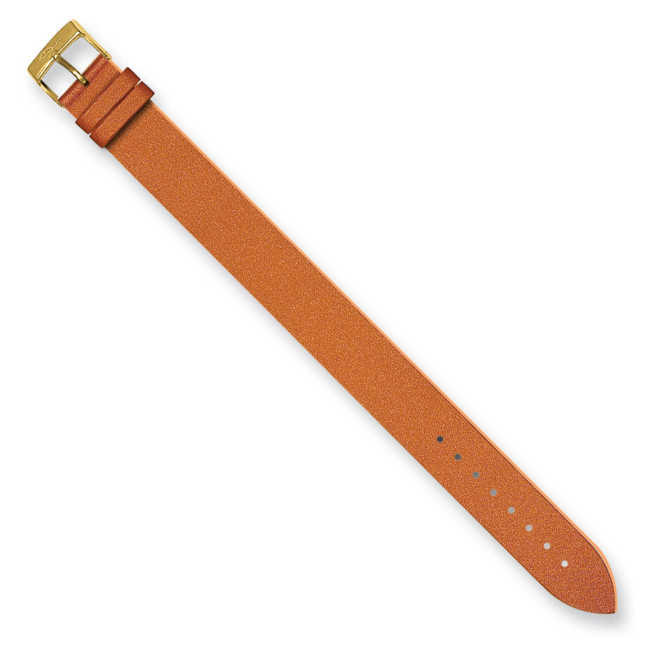 Moog Orange Glimmer Finish Satin Fabric Watch Band - Gold-plated