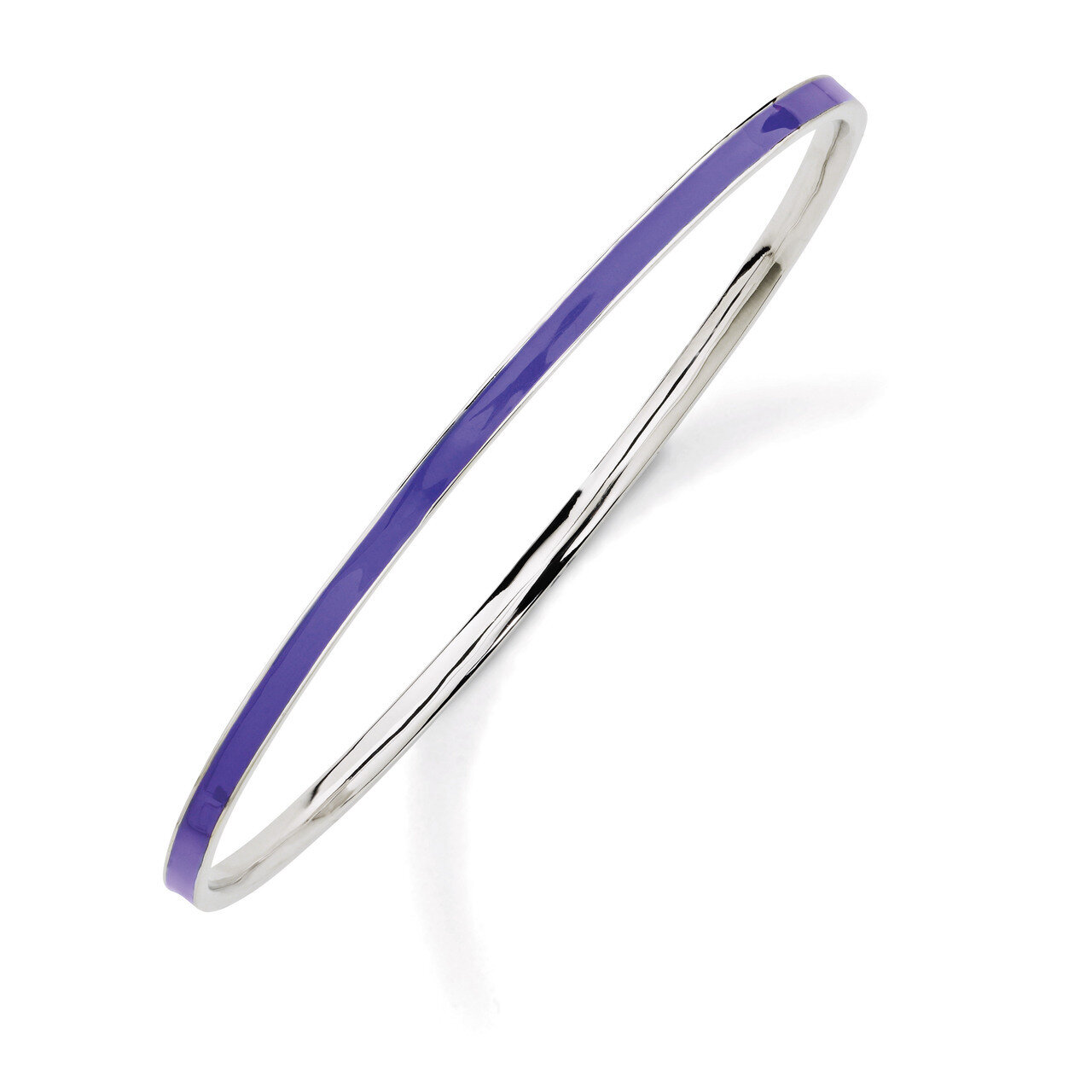 Purple Slip-On Enamel Bangle - Sterling Silver QSK1010, MPN: QSK1010, 886774647746