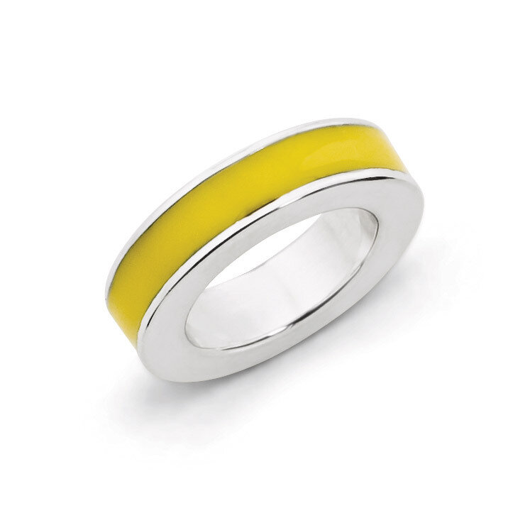 Yellow Enamel Pendant - Sterling Silver QSK1038, MPN: QSK1038, 886774645735