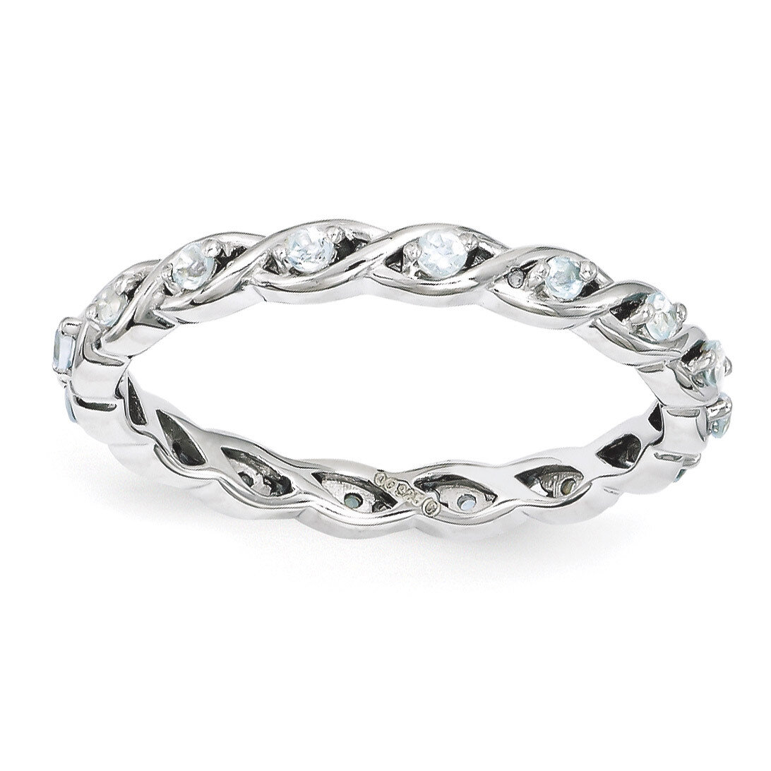 Aquamarine Ring - Sterling Silver QSK1472, MPN: QSK1472, 886774203782