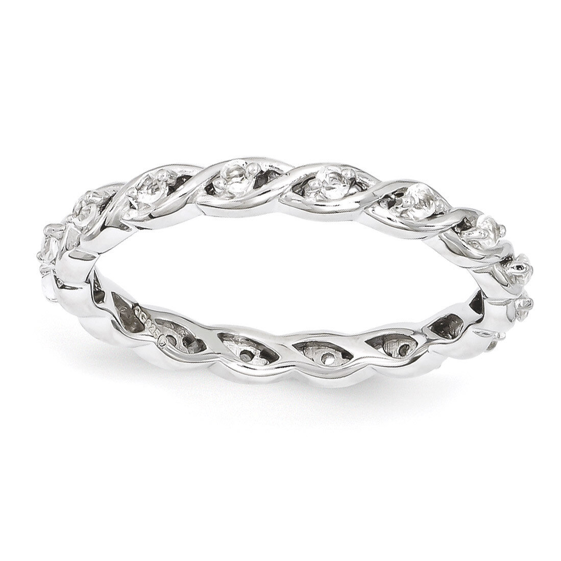 White Topaz Ring - Sterling Silver QSK1473