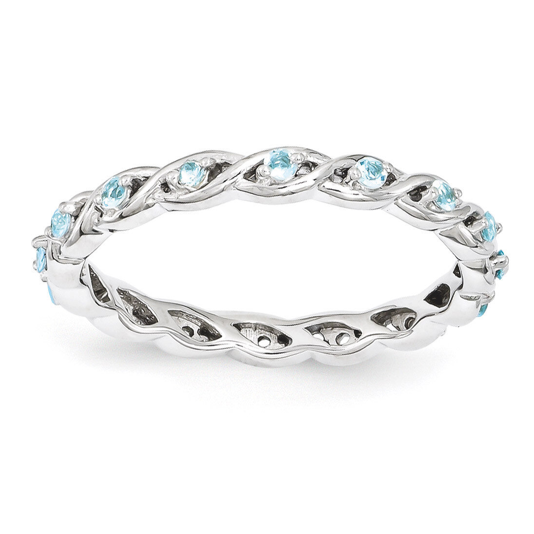 Blue Topaz Ring - Sterling Silver QSK1481, MPN: QSK1481, 886774204321