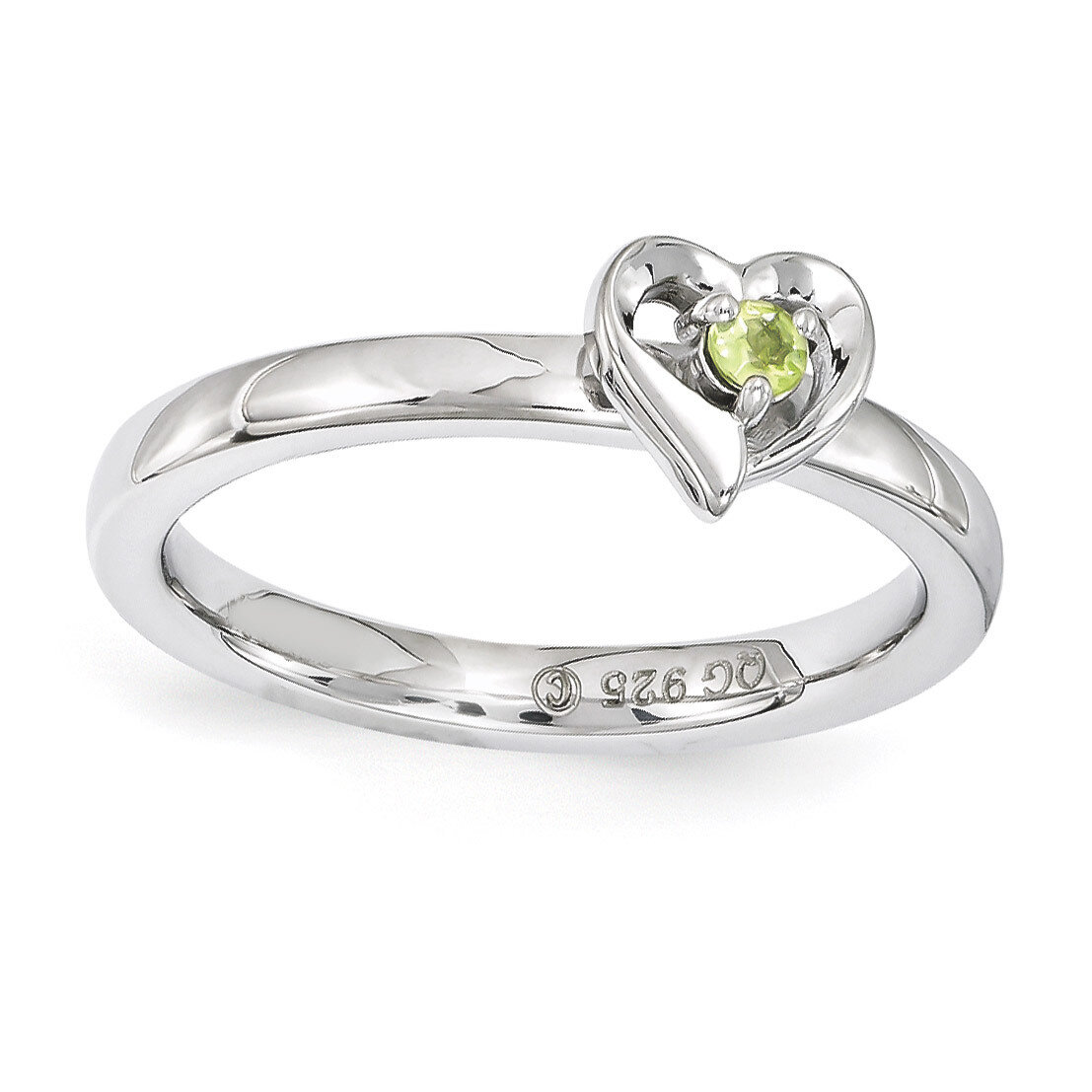 Peridot Heart Ring - Sterling Silver QSK1529