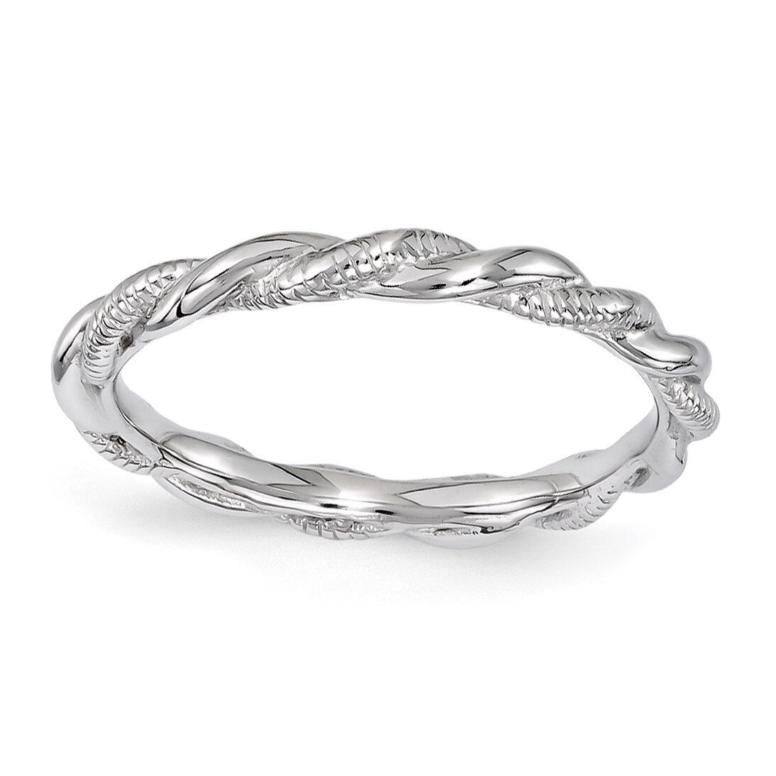 Twist Ring - Sterling Silver Rhodium-plated QSK1558