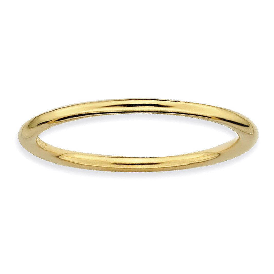 Gold-plated Polished Ring - Sterling Silver QSK162