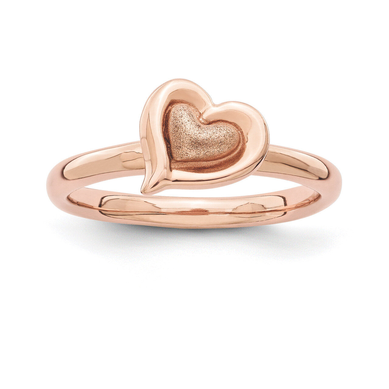 Pink-plated Heart Ring - Sterling Silver QSK1625, MPN: QSK1625, 886774251363