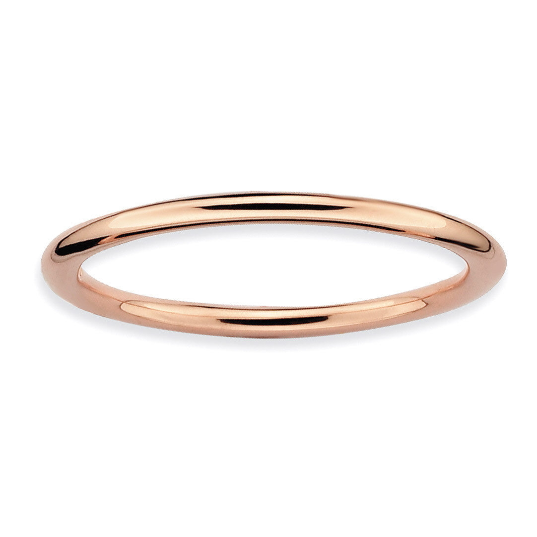 Pink-plated Polished Ring - Sterling Silver QSK164