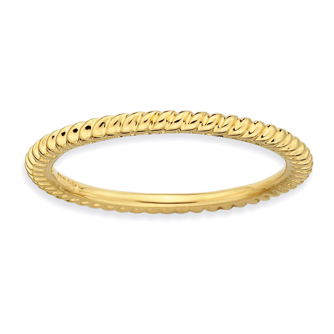 Gold-plated Twisted Ring - Sterling Silver QSK174