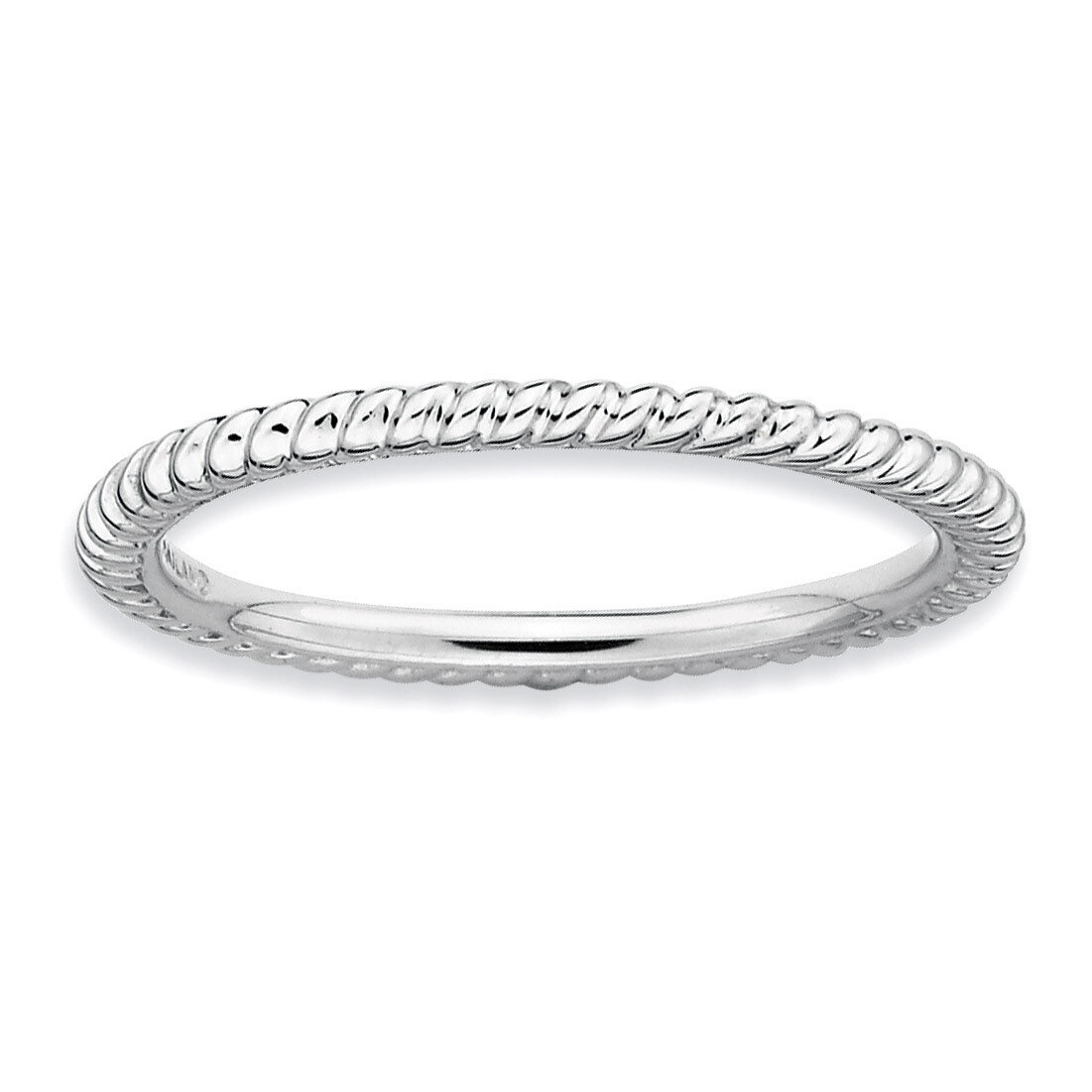 Twisted Ring - Sterling Silver Rhodium-plated QSK175, MPN: QSK175, 883957123806