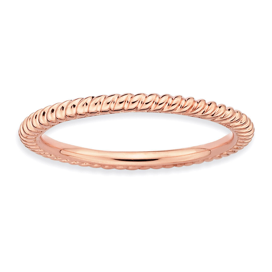 Pink-plated Twisted Ring - Sterling Silver QSK176, MPN: QSK176, 883957123875