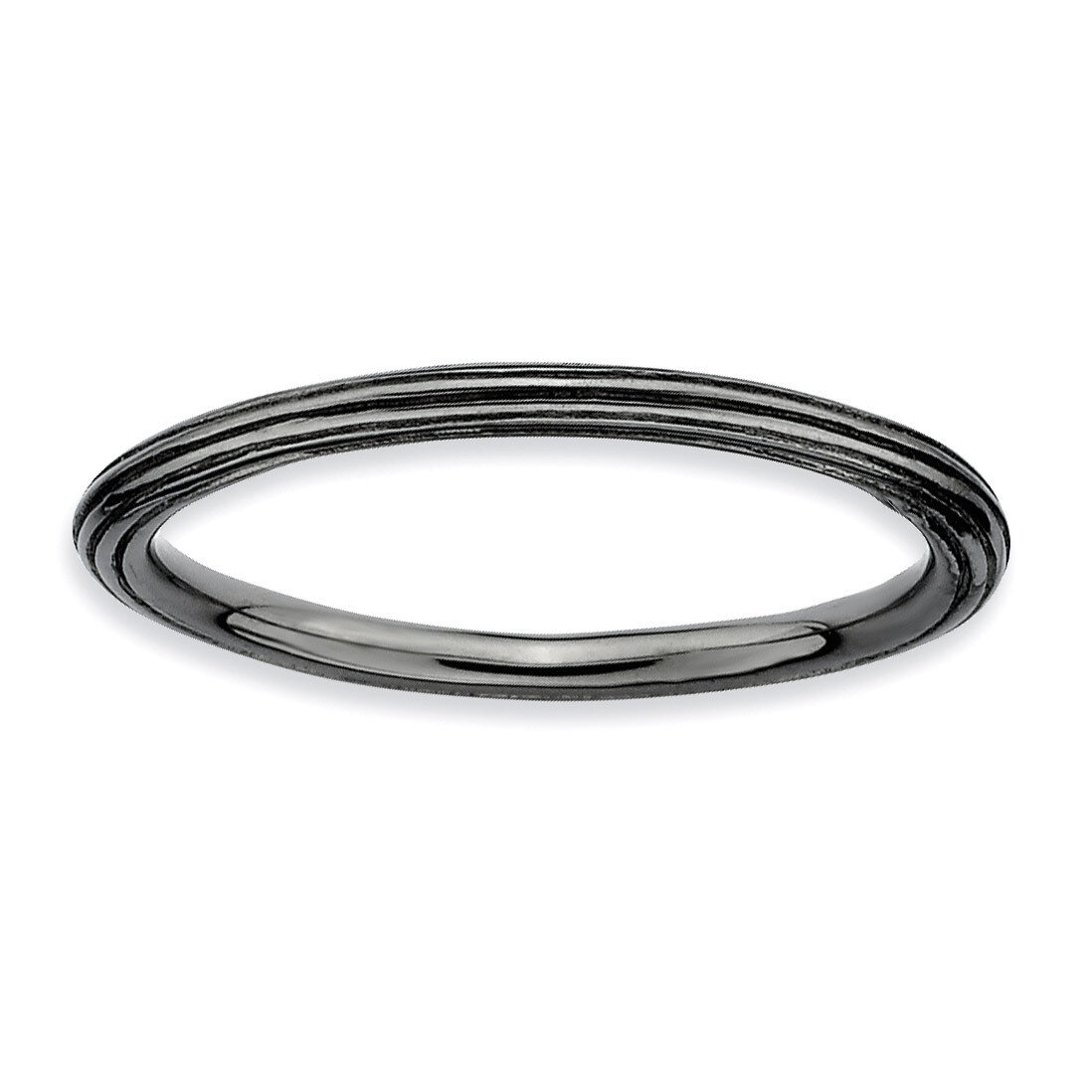 Black-plated Step-down Ring - Sterling Silver QSK185, MPN: QSK185, 883957127958