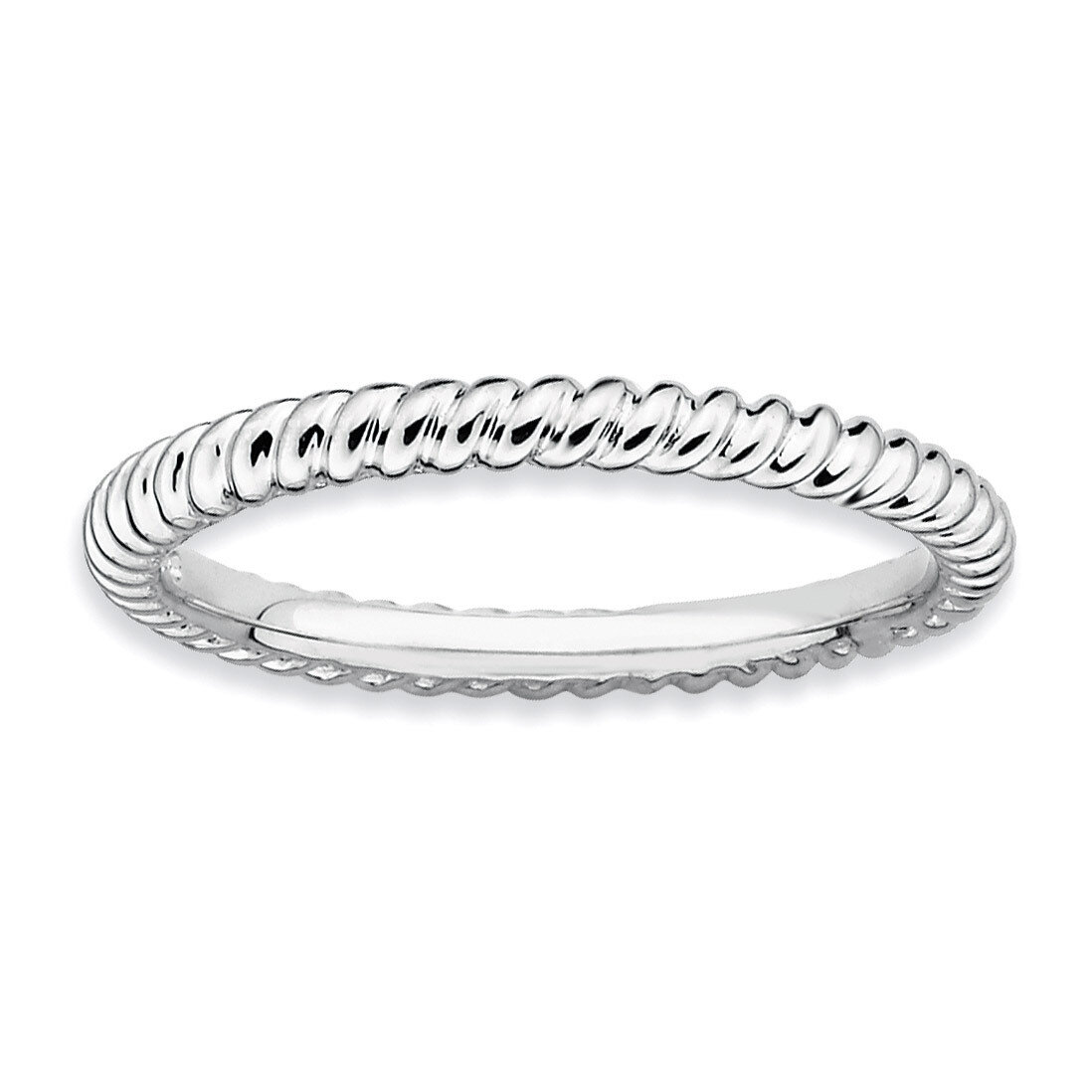 Twisted Ring - Sterling Silver Rhodium-plated QSK195, MPN: QSK195, 883957134093