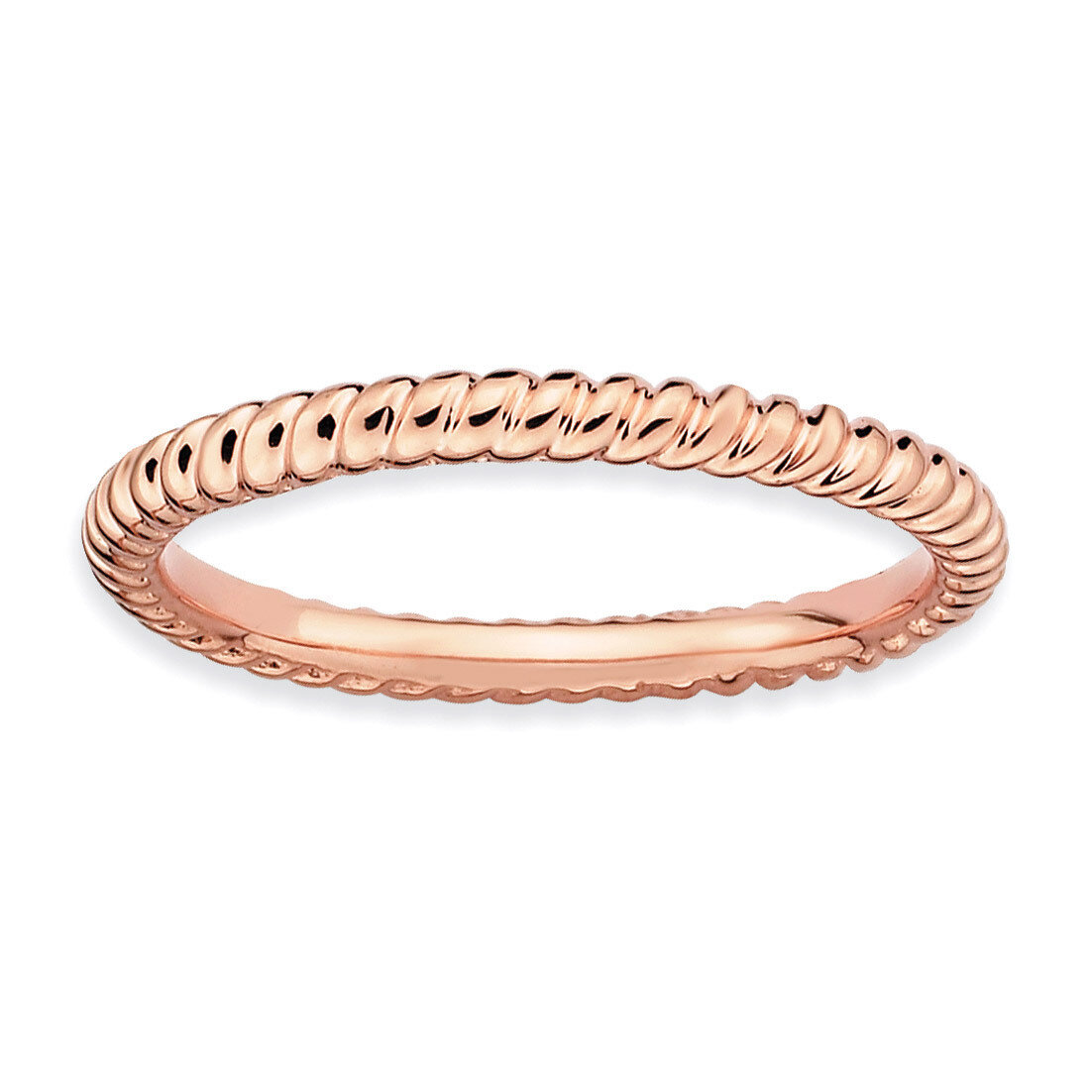 Pink-plated Twisted Ring - Sterling Silver QSK196, MPN: QSK196, 883957135724