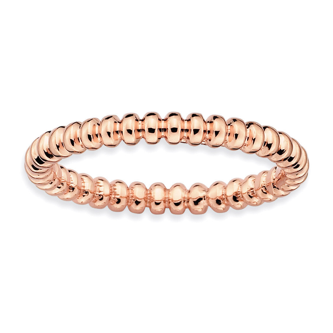 Pink-plated Beaded Ring - Sterling Silver QSK212, MPN: QSK212, 883957137803