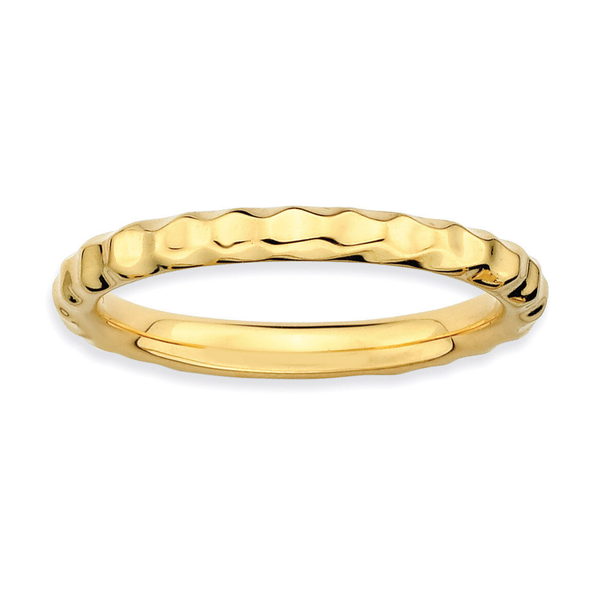 Gold-plated Hammered Ring - Sterling Silver QSK222, MPN: QSK222, 883957143897