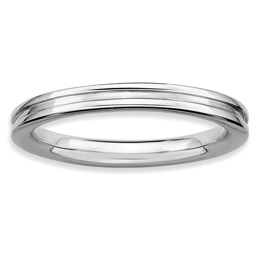 Grooved Ring - Sterling Silver Rhodium-plated QSK227, MPN: QSK227, 883957145747