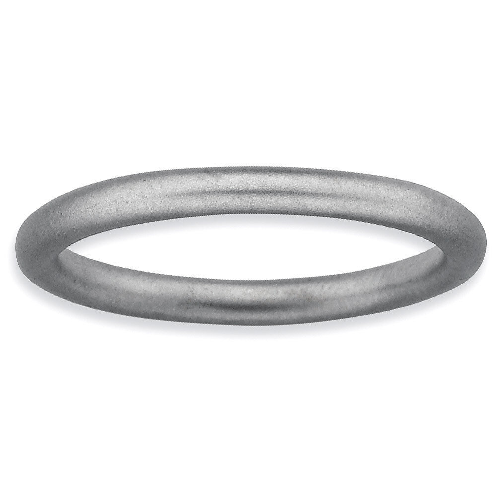 Satin Ring - Sterling Silver Rhodium-plated QSK235