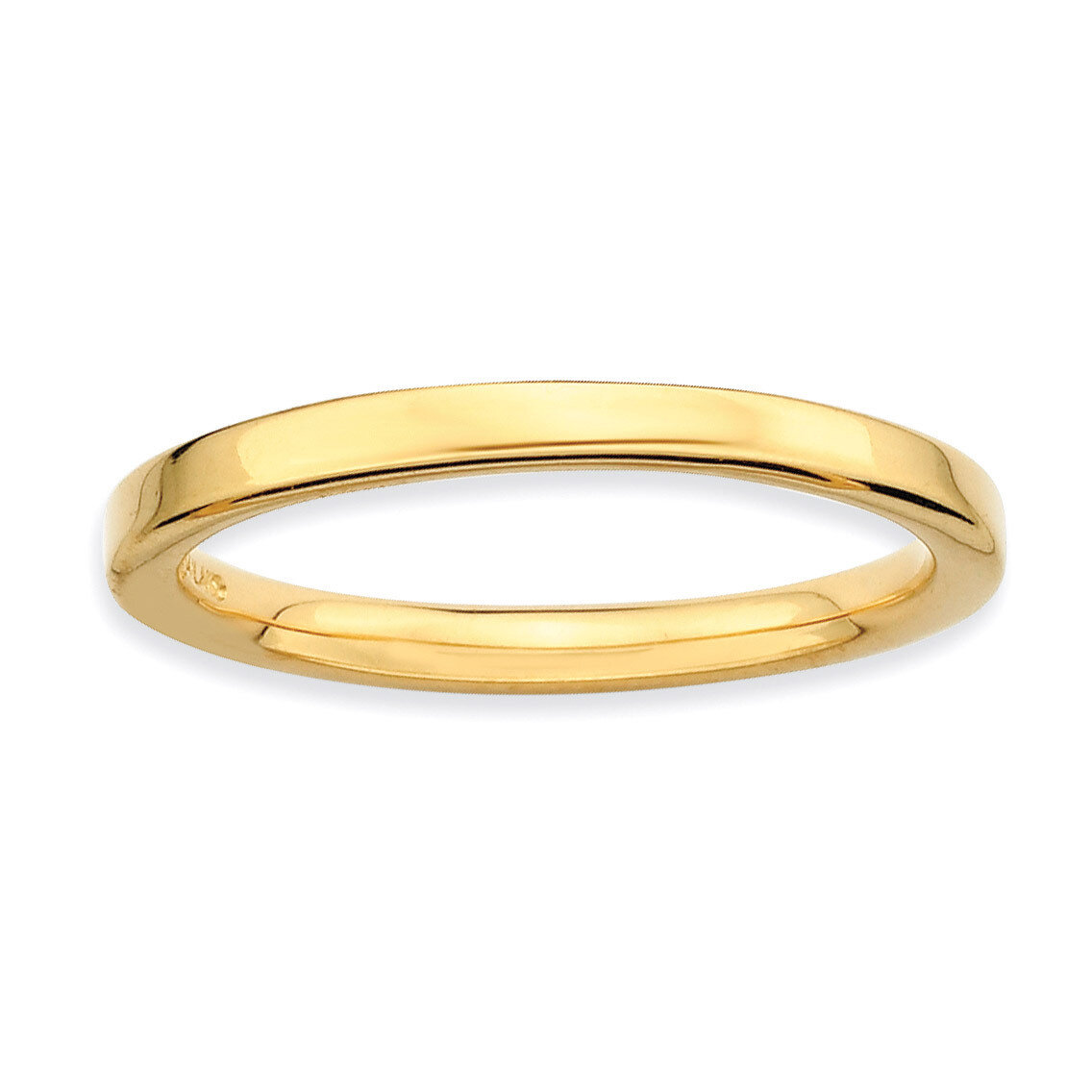 Gold-plated Polished Ring - Sterling Silver QSK238, MPN: QSK238, 883957155951