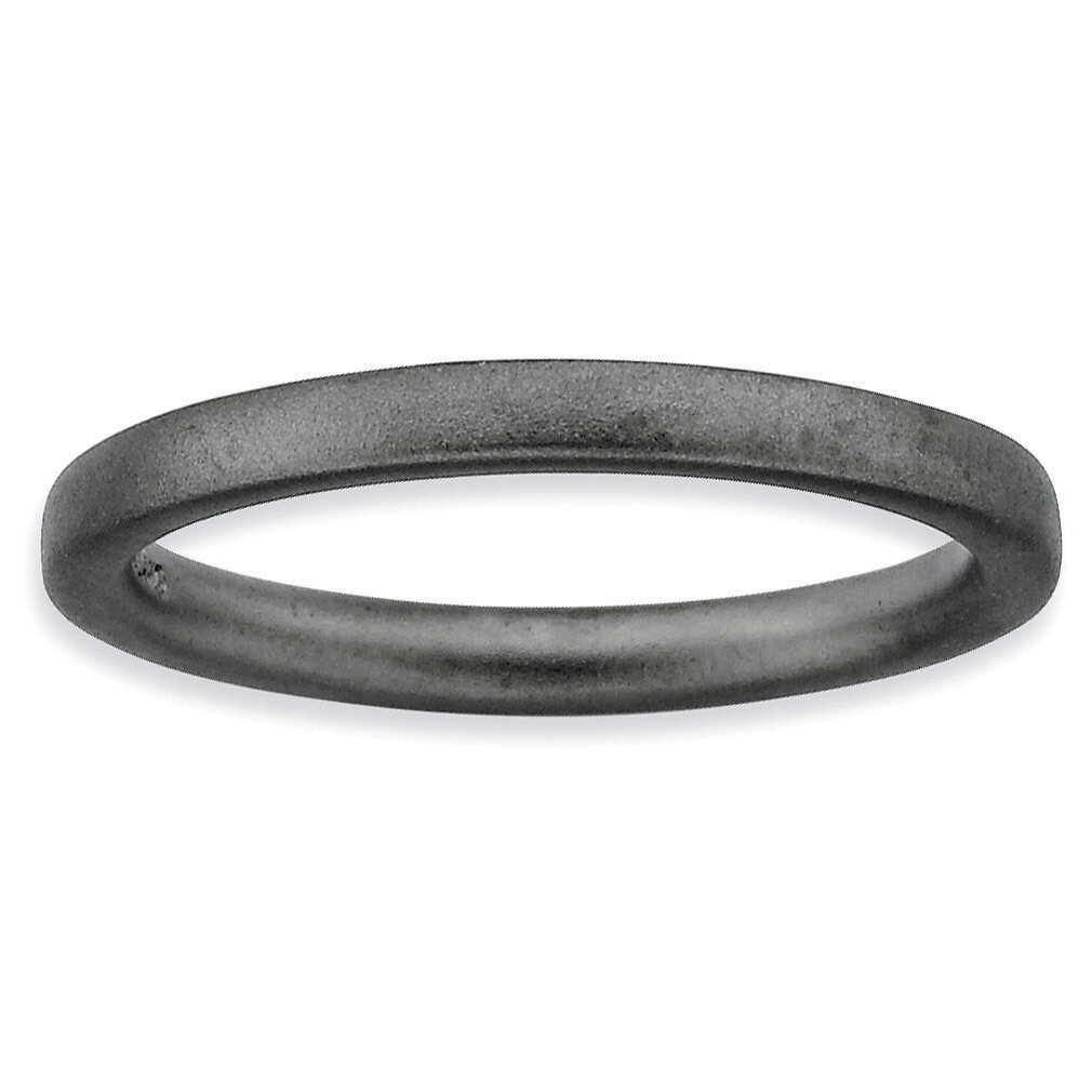 Black-plated Satin Ring - Sterling Silver QSK245, MPN: QSK245, 883957156958