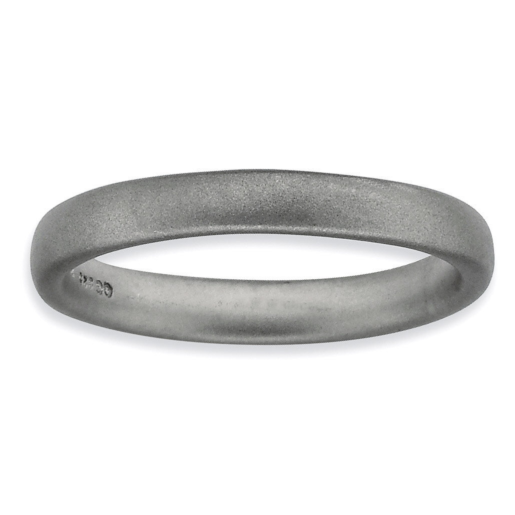 Satin Ring - Sterling Silver Rhodium-plated QSK251