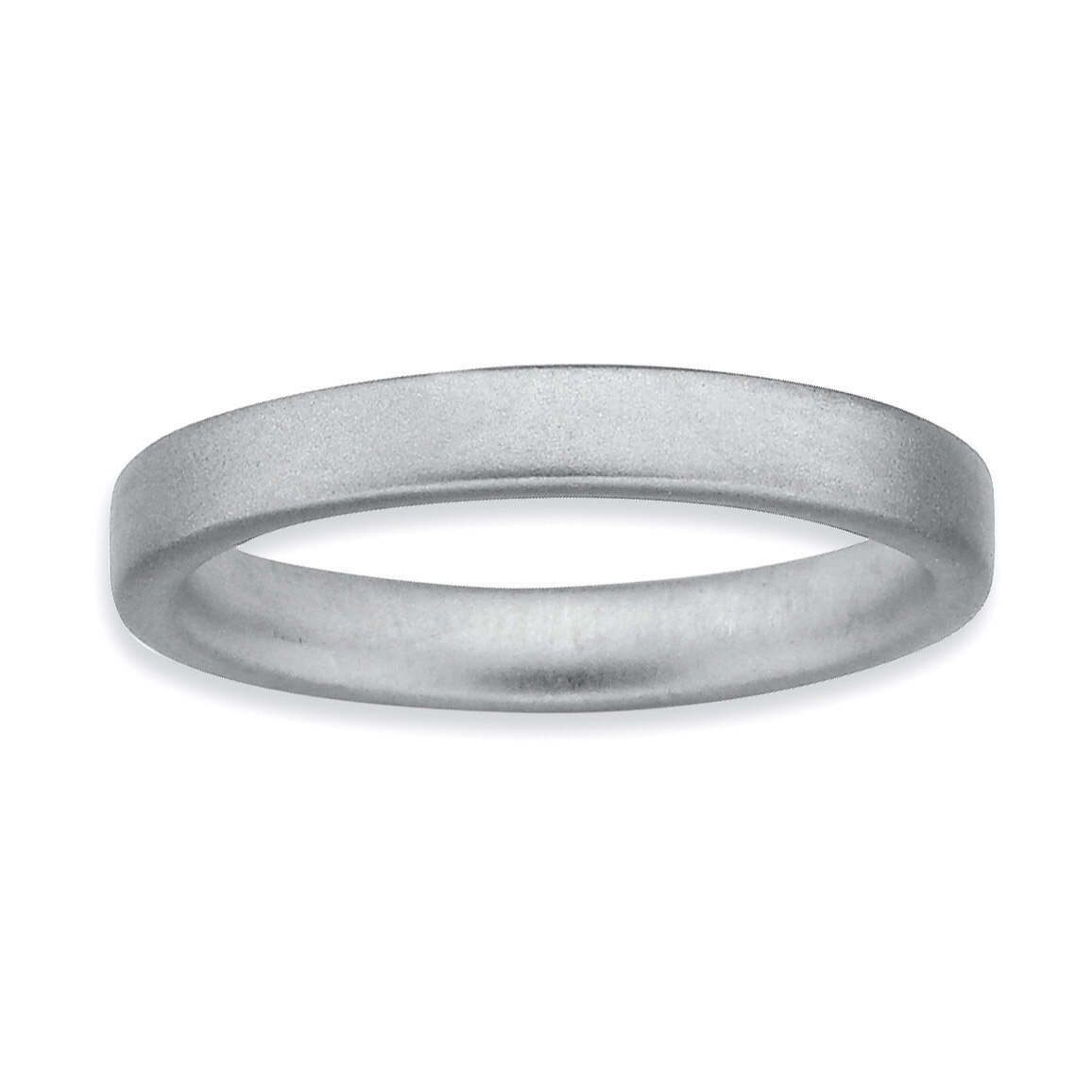 Satin Ring - Sterling Silver Rhodium-plated QSK271