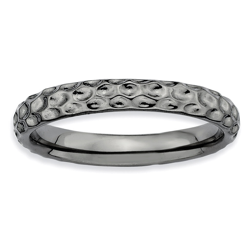 Black-plated Ring - Sterling Silver QSK277, MPN: QSK277, 883957155029