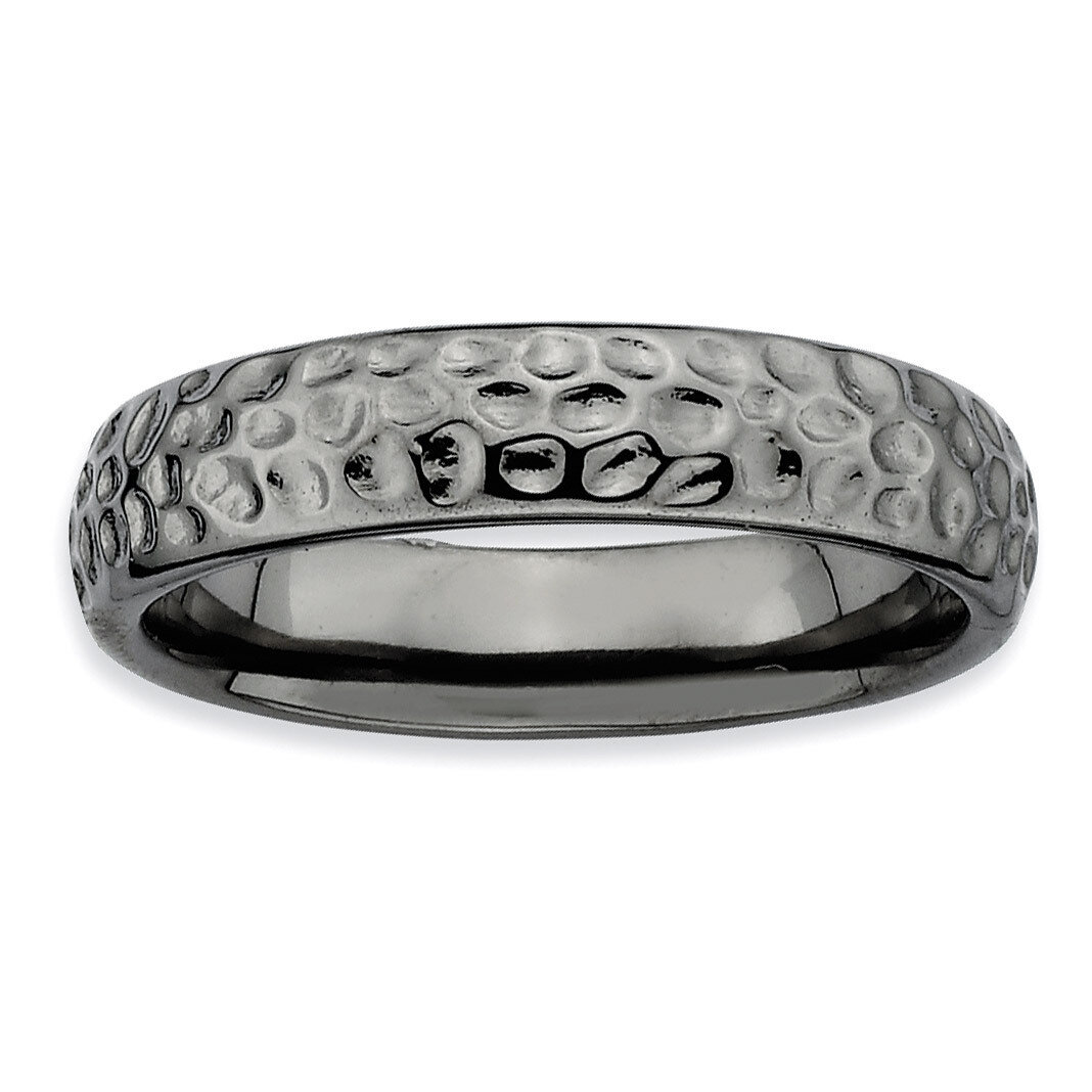 Black-plated Ring - Sterling Silver QSK289, MPN: QSK289, 886774215785
