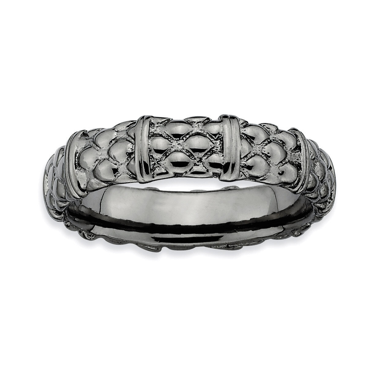 Black-plated Ring - Sterling Silver QSK301, MPN: QSK301, 883957208053