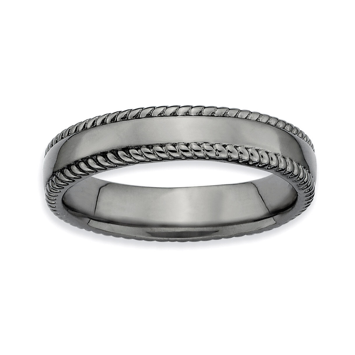 Black-plated Ring - Sterling Silver QSK313, MPN: QSK313, 883957282671