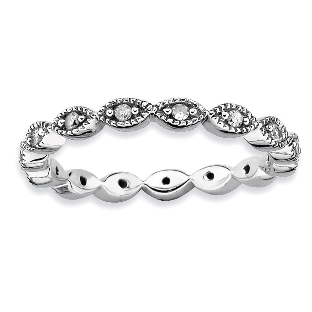 Diamond Ring - Sterling Silver QSK333