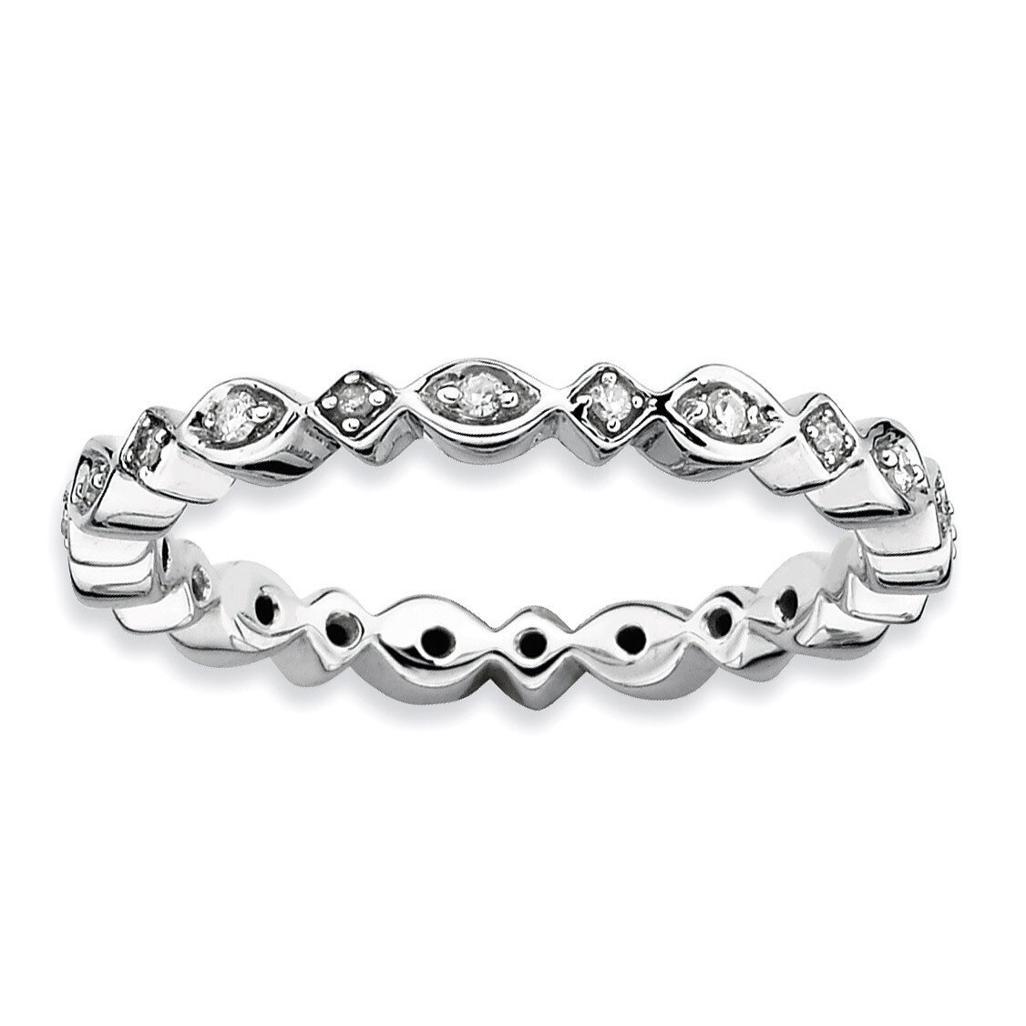 Diamond Ring - Sterling Silver QSK339