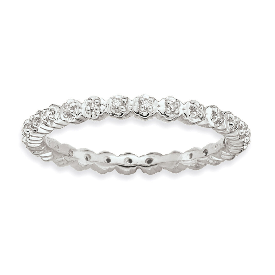 Diamond Ring - Sterling Silver QSK349