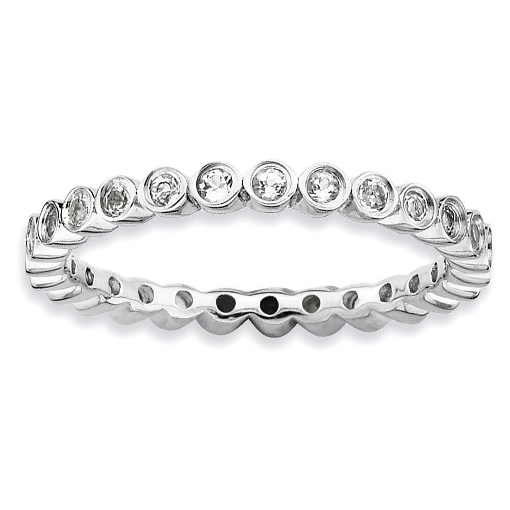 White Topaz Ring - Sterling Silver QSK365, MPN: QSK365, 883957125374