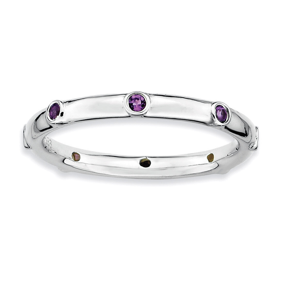Amethyst Ring - Sterling Silver QSK375, MPN: QSK375, 883957125985
