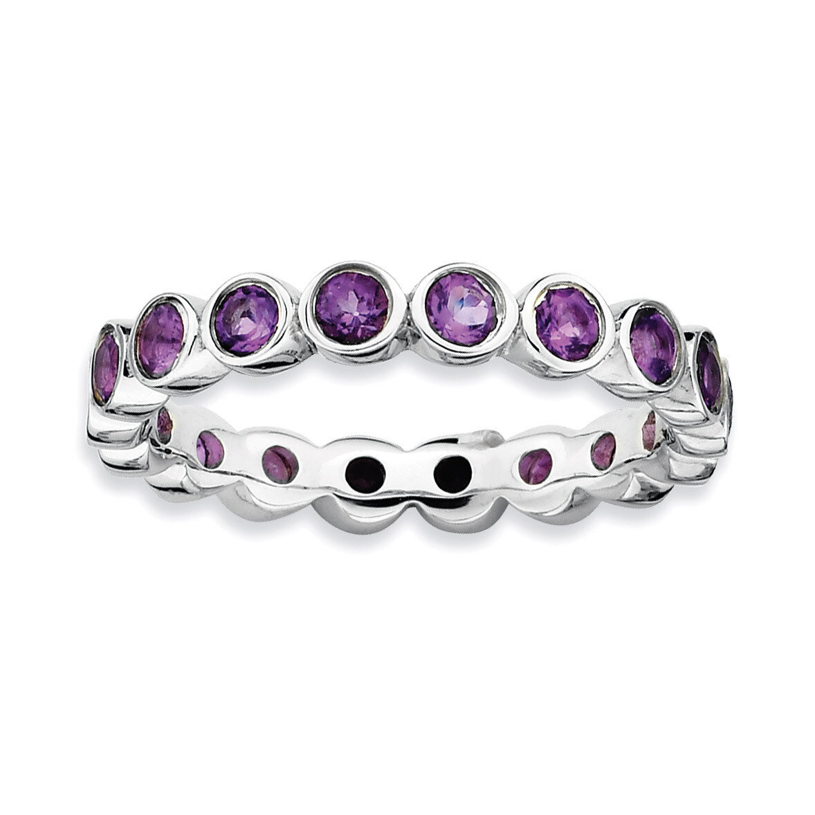 Amethyst Ring - Sterling Silver QSK387, MPN: QSK387, 886774001272