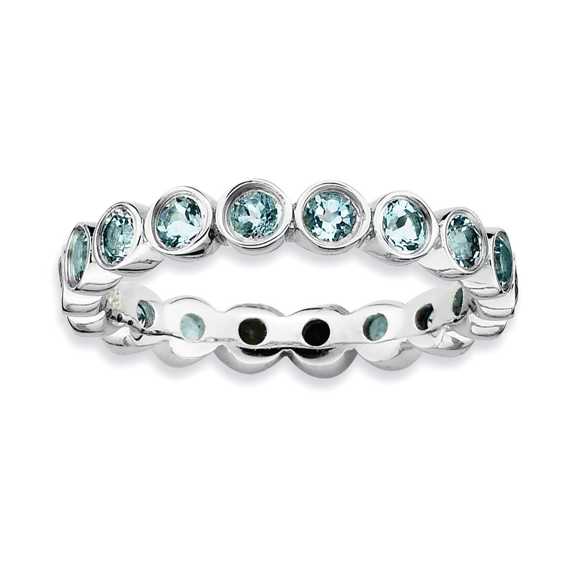 Aquamarine Ring - Sterling Silver QSK388, MPN: QSK388, 886774001333