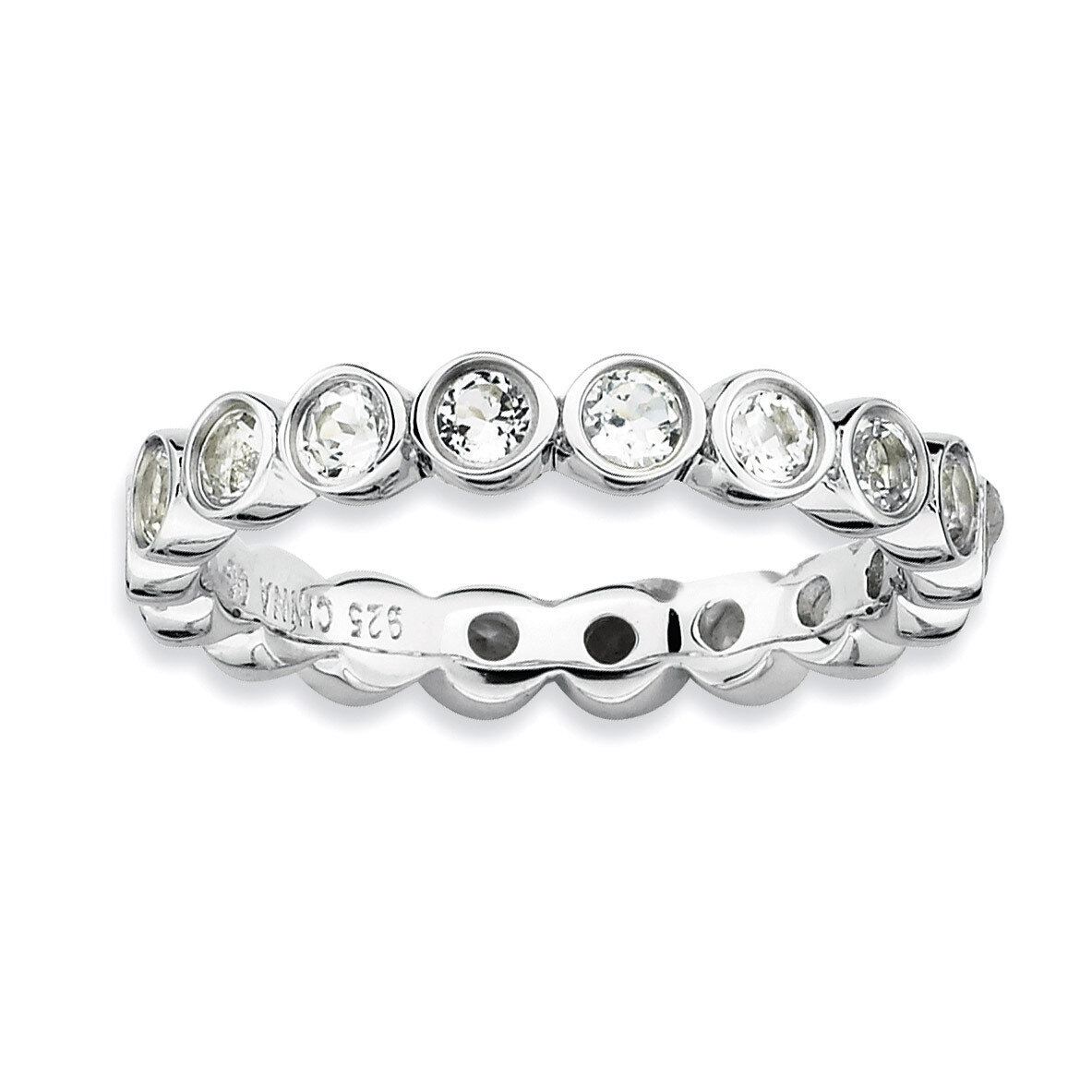 White Topaz Ring - Sterling Silver QSK389, MPN: QSK389, 886774001449