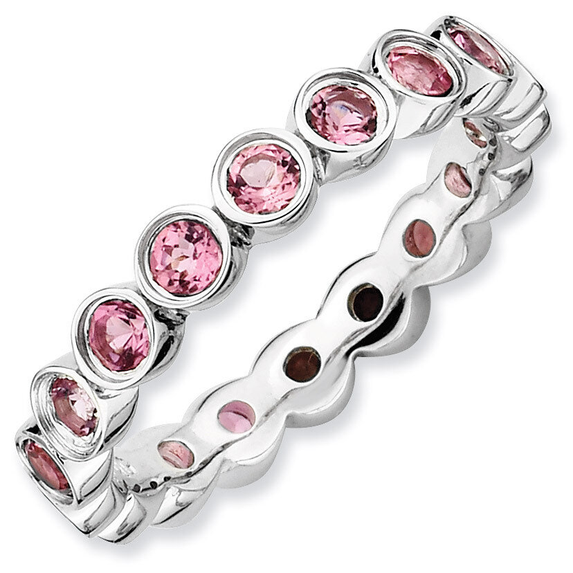 Pink Tourmaline Ring - Sterling Silver QSK395, MPN: QSK395, 886774001715