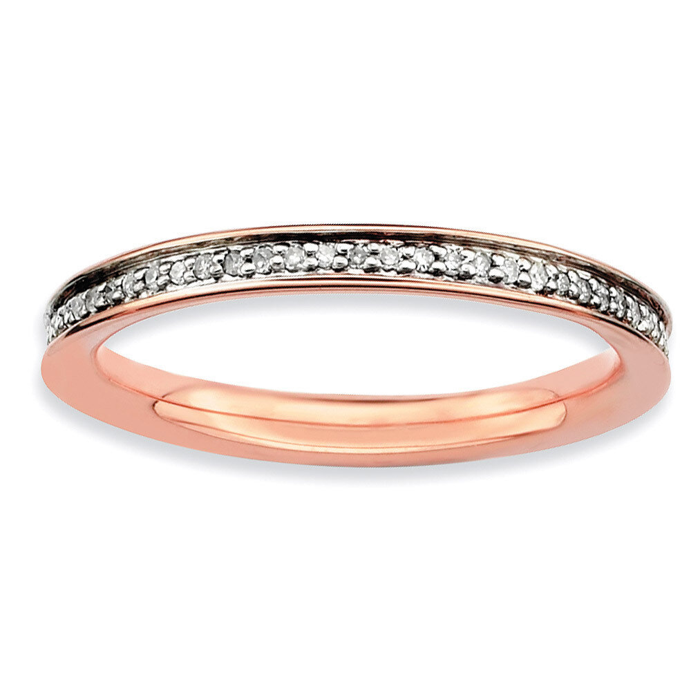Diamonds Pink-plated Ring - Sterling Silver QSK493