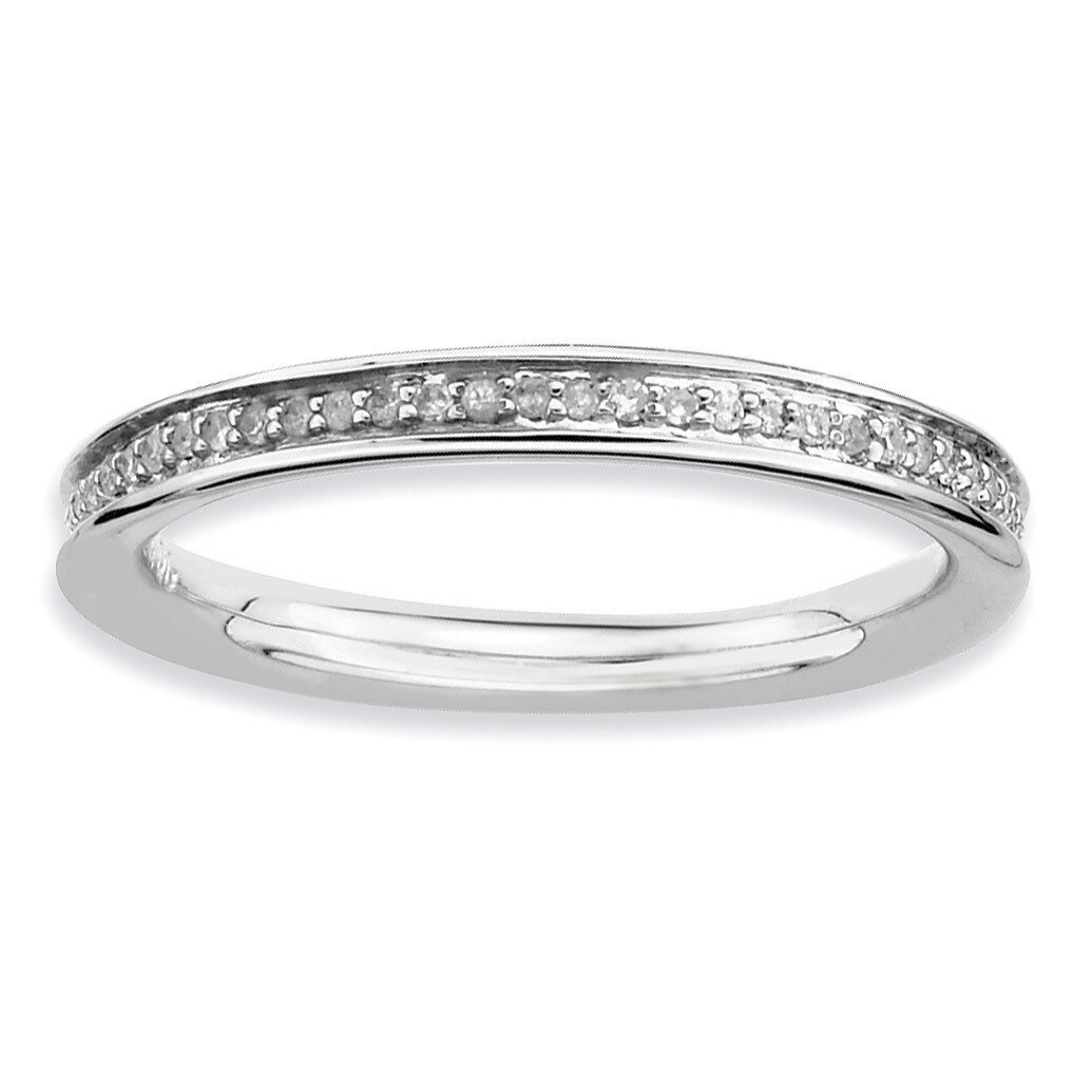 Diamonds Polished Ring - Sterling Silver QSK495, MPN: QSK495, 883957508023