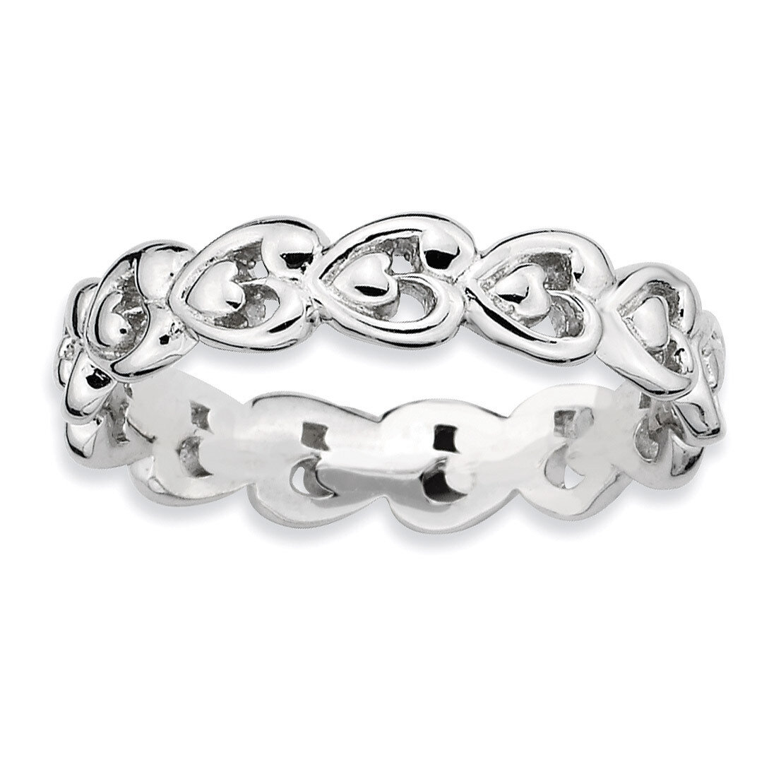 Heart Ring - Sterling Silver Polished QSK545, MPN: QSK545, 886774010229