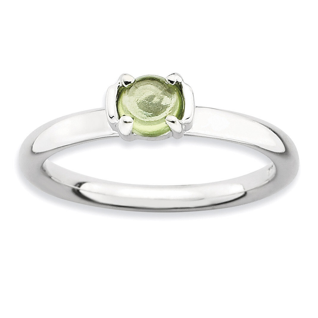 Peridot Ring - Sterling Silver Polished QSK618