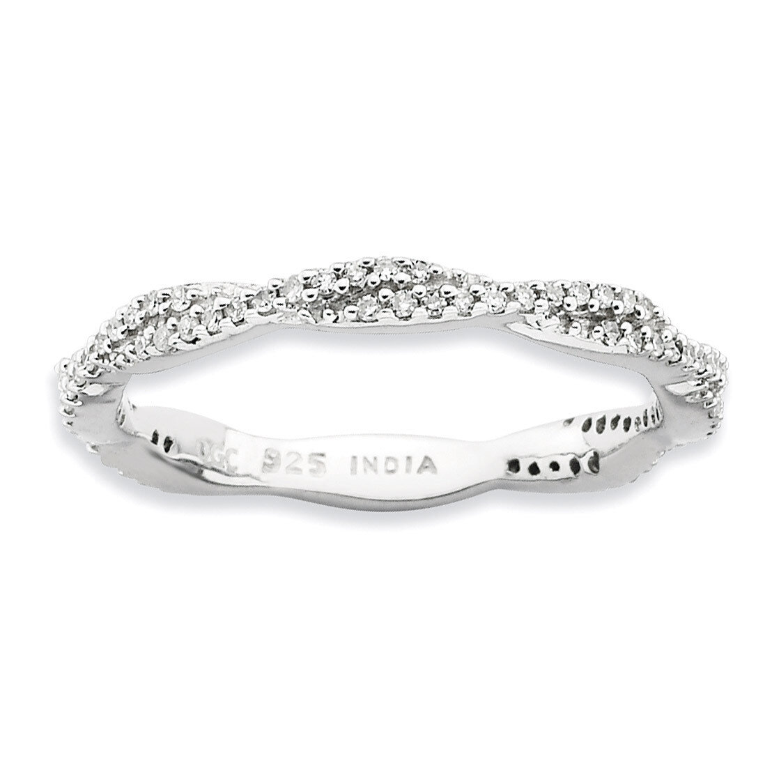 Diamond Ring - Sterling Silver Polished QSK630, MPN: QSK630, 886774220185
