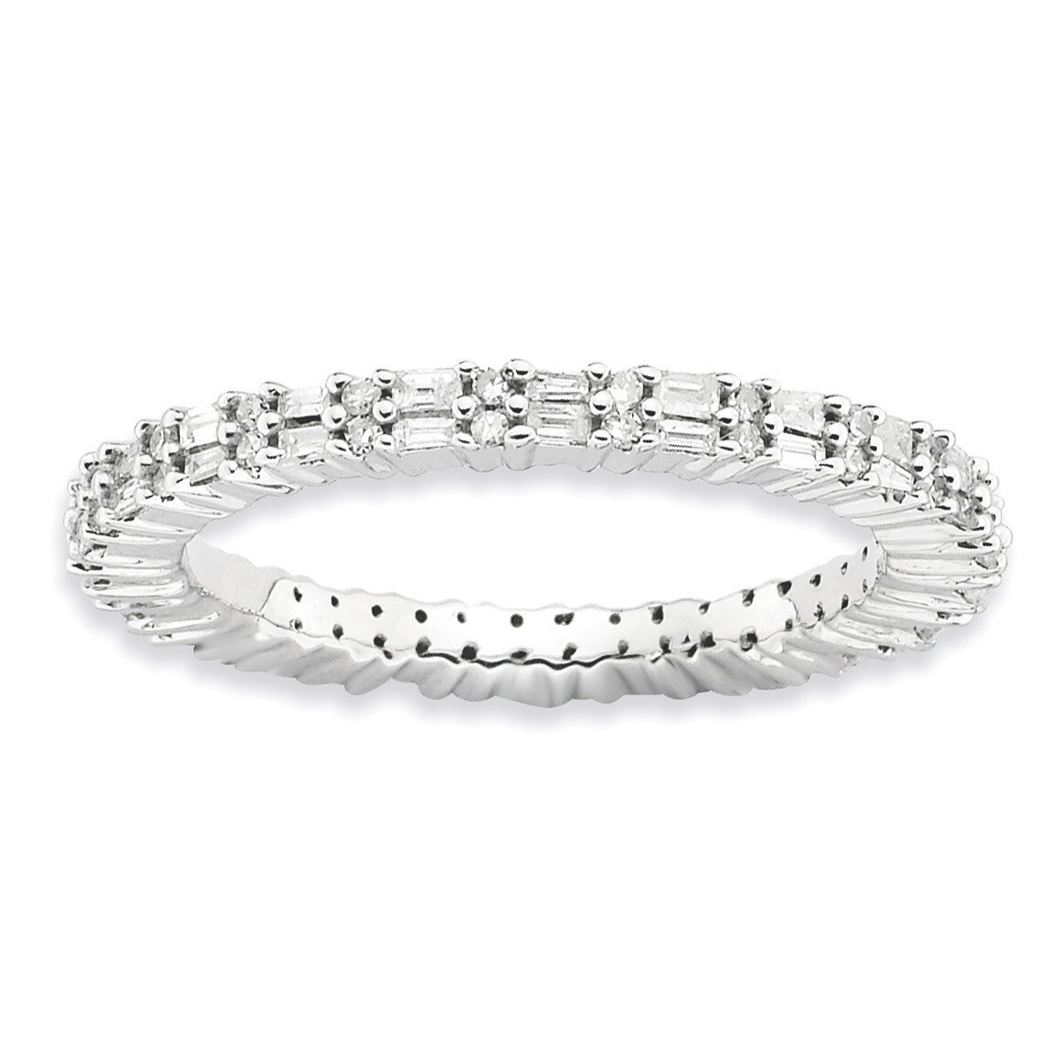 Diamond Ring - Sterling Silver Polished QSK642, MPN: QSK642, 886774220581