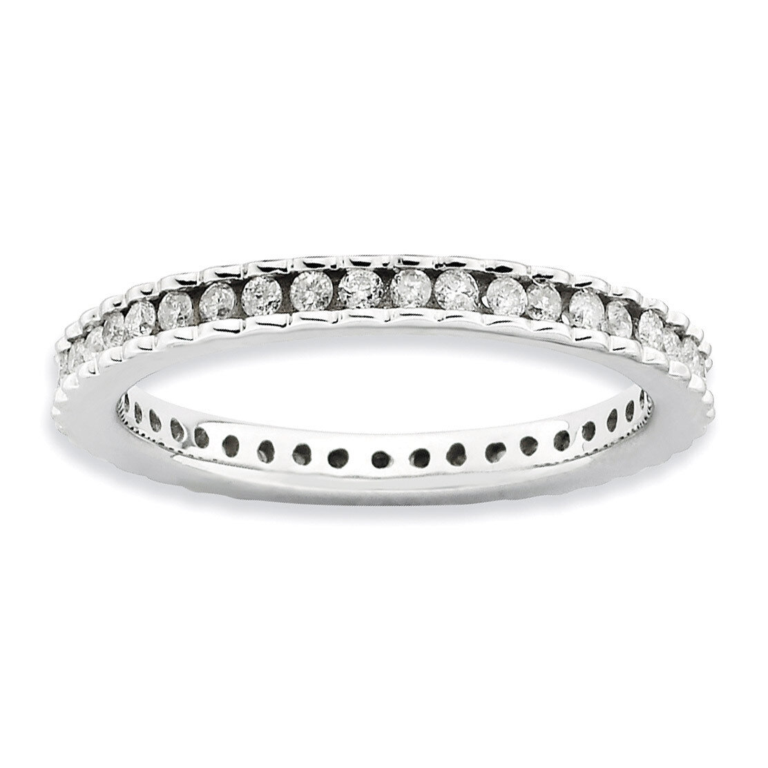 Diamond Ring - Sterling Silver Polished QSK645, MPN: QSK645, 886774220765